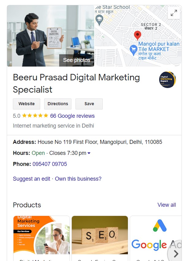 Google Business Listing Services in Rohini